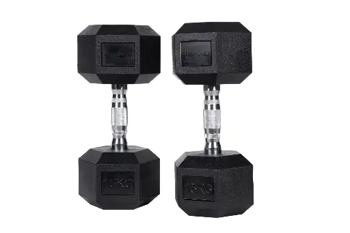 HALTÈRES HEXAGONAUX 2,5 À 70 KG (PAIRE)
